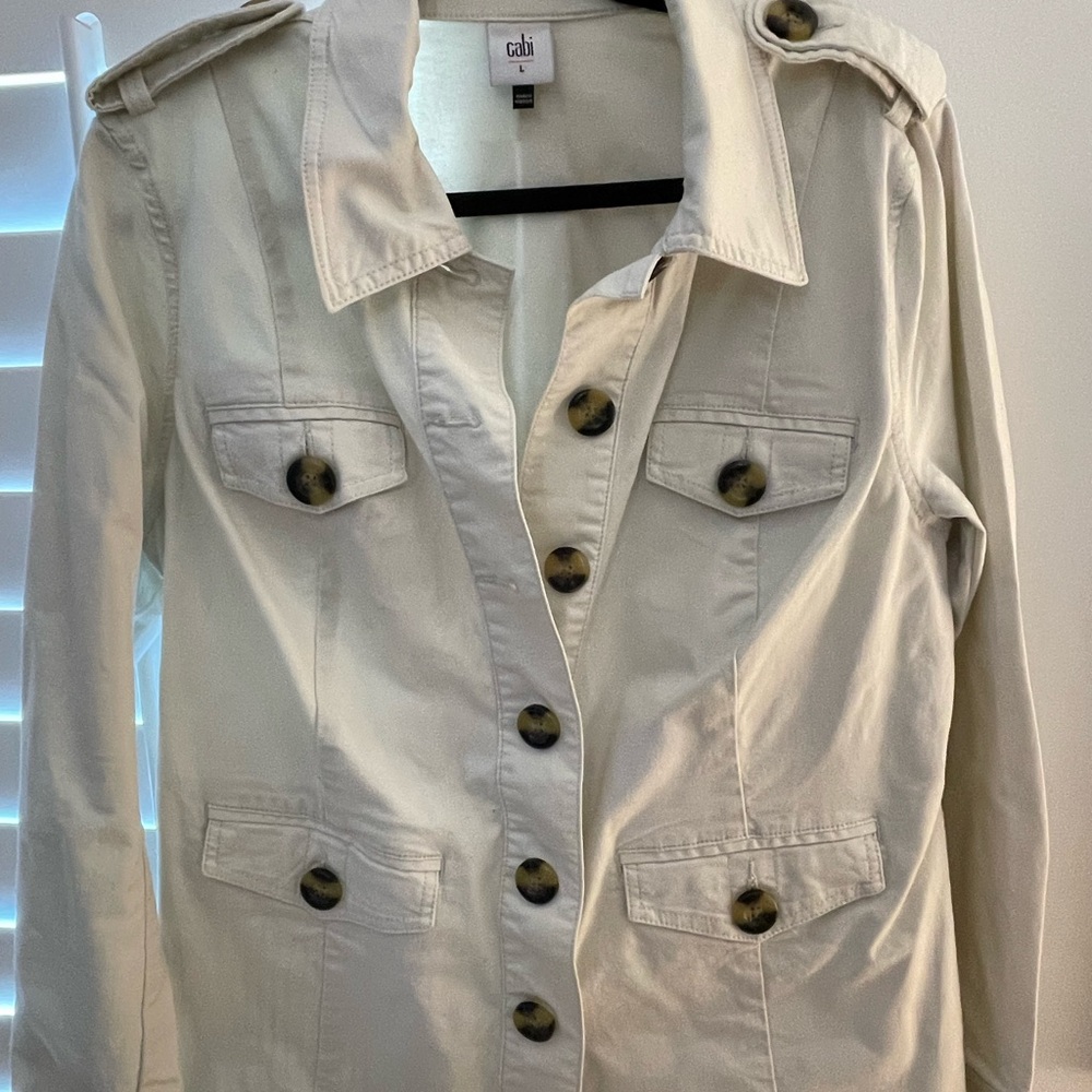 Cabi Cream Button-Up Women's Jacket